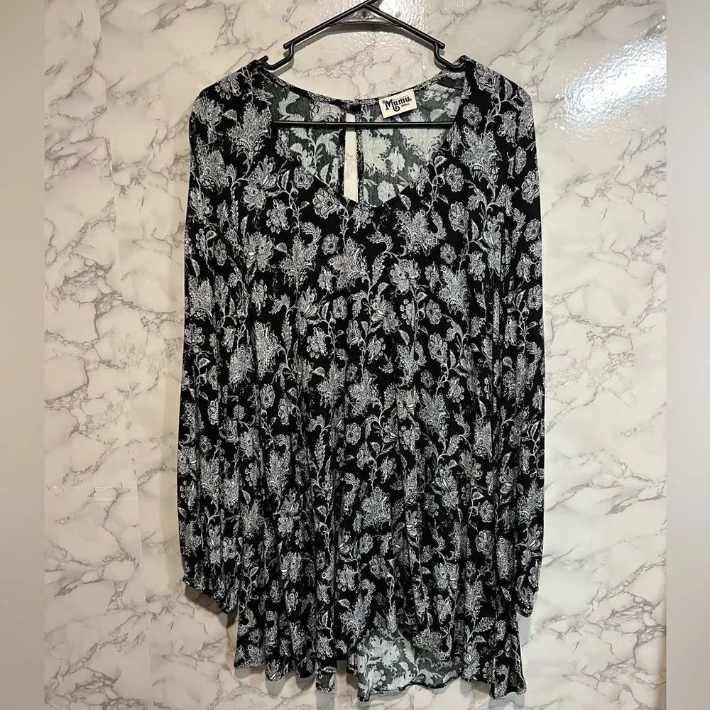 Show me Your MUMU Floral Tunic Mini Dress Size S